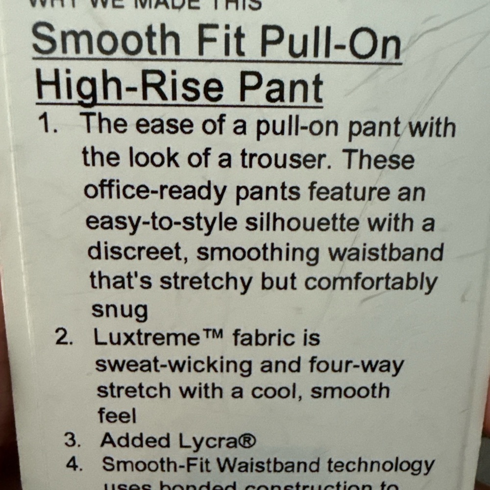 Lululemon Smooth Fit Pull-On High Rise Beige sz 4 - Picture 8 of 9